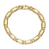 Gold Solid Fish Eye Link Bracelet - Dracakis Jewellers